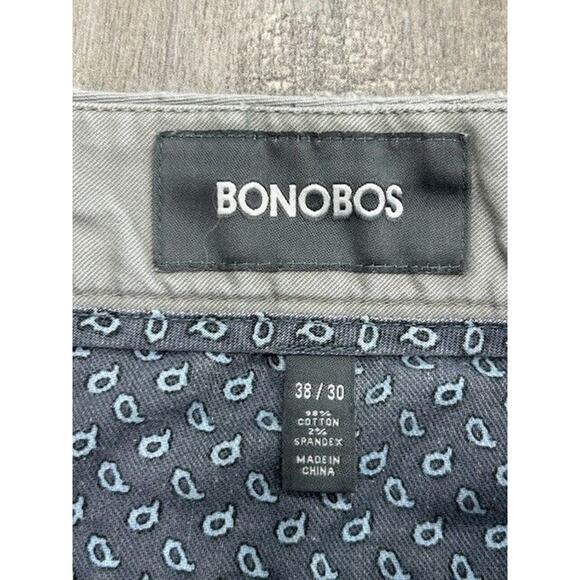 Bonobos Mens Chino Pants Slim Straight Leg Weekend Warrior Gray Size 38/30 - Picture 4 of 9
